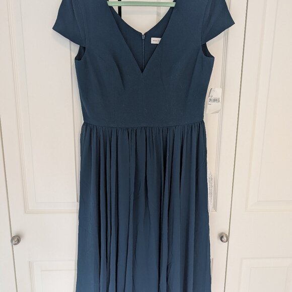 NWT Dress the Population Corey Dress in Peacock blue Size L - Picture 3 of 9